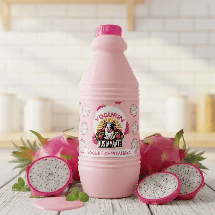 Yogurt con Pitahaya artesanal en Sayán - Yogurin Bustamante